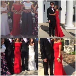 RED SHERRI HILL PROM DRESS